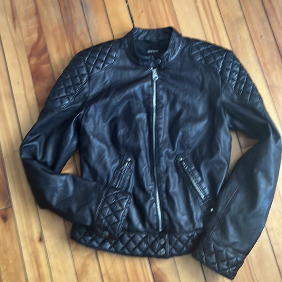 Miss Sixty black faux leather Moto jacket - Picture 3 of 7
